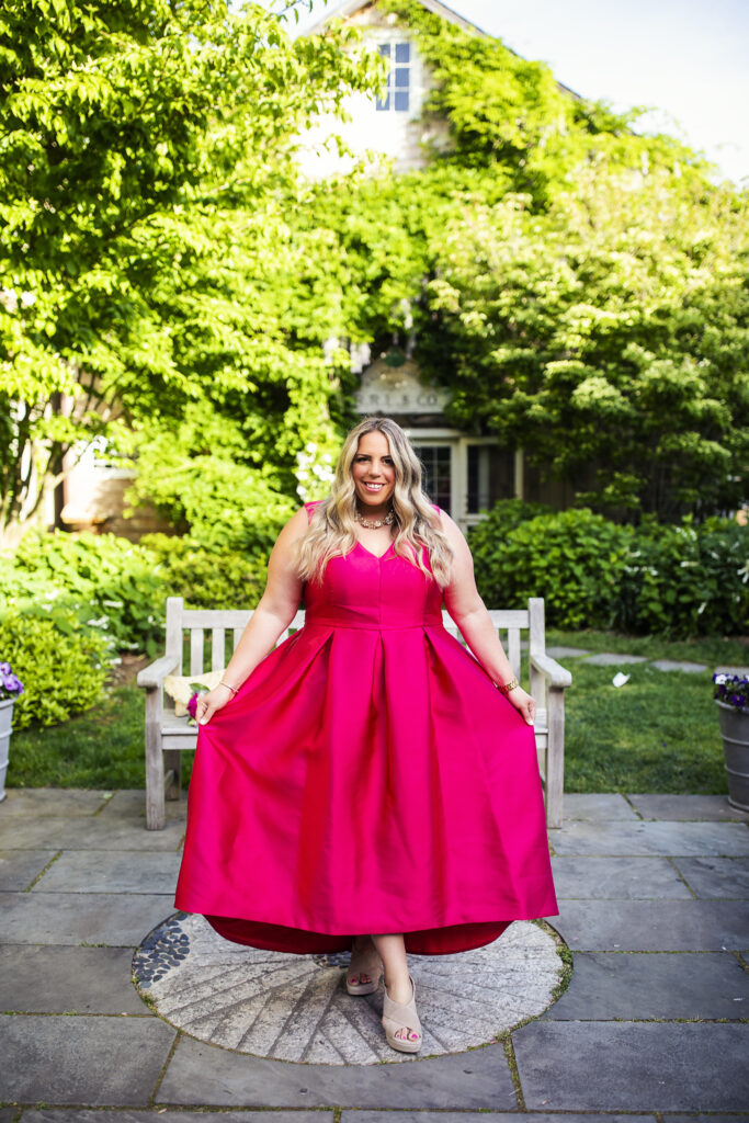 Girl in Pink Gown in East Hampton